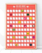 Image of 100 Kids Books Scratch Off Bucket List Poster Activity Things To Do Gift Idea