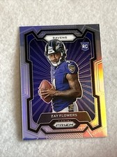 2023 Prizm Zay Flowers Silver Photo Variation Rookie Card RC Ravens