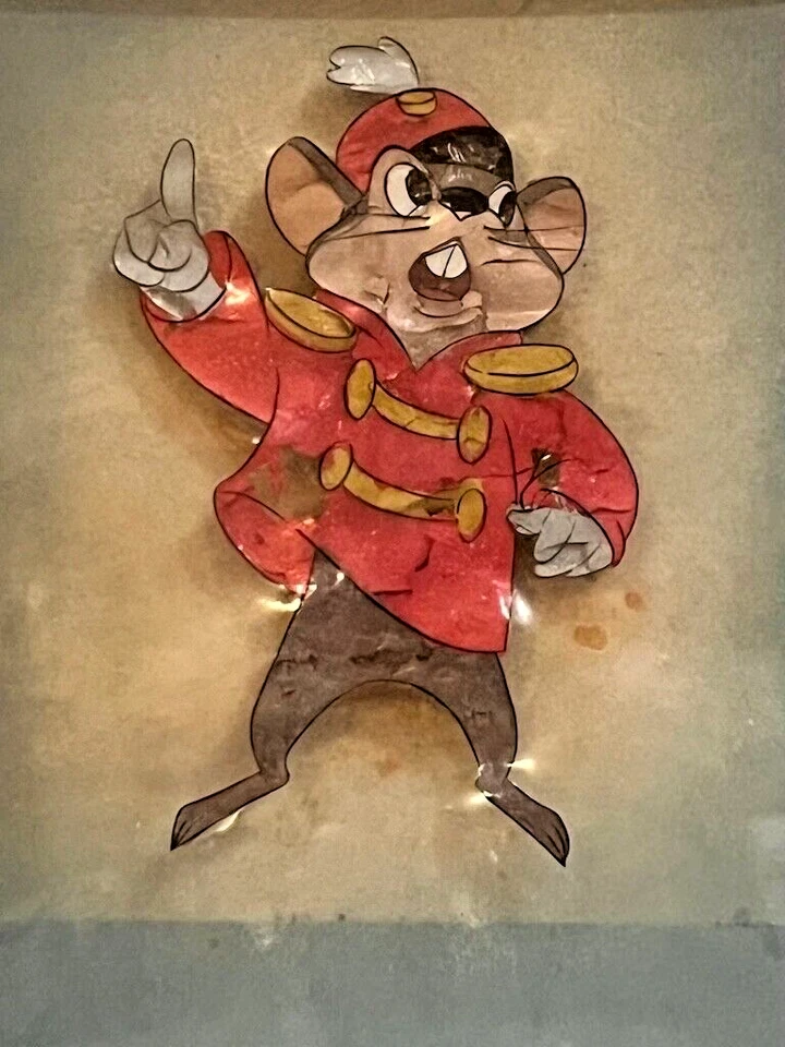 DISNEY ORIGINAL PRODUCTION CEL 1941 DUMBO COURVOISIER BG RARE TIMOTHY Q. MOUSE - Image 2 of 4