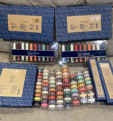 Partylite Fragrance Stackers + Crayons *Lot of 72-Stackers + 20-Crayons  *NEW