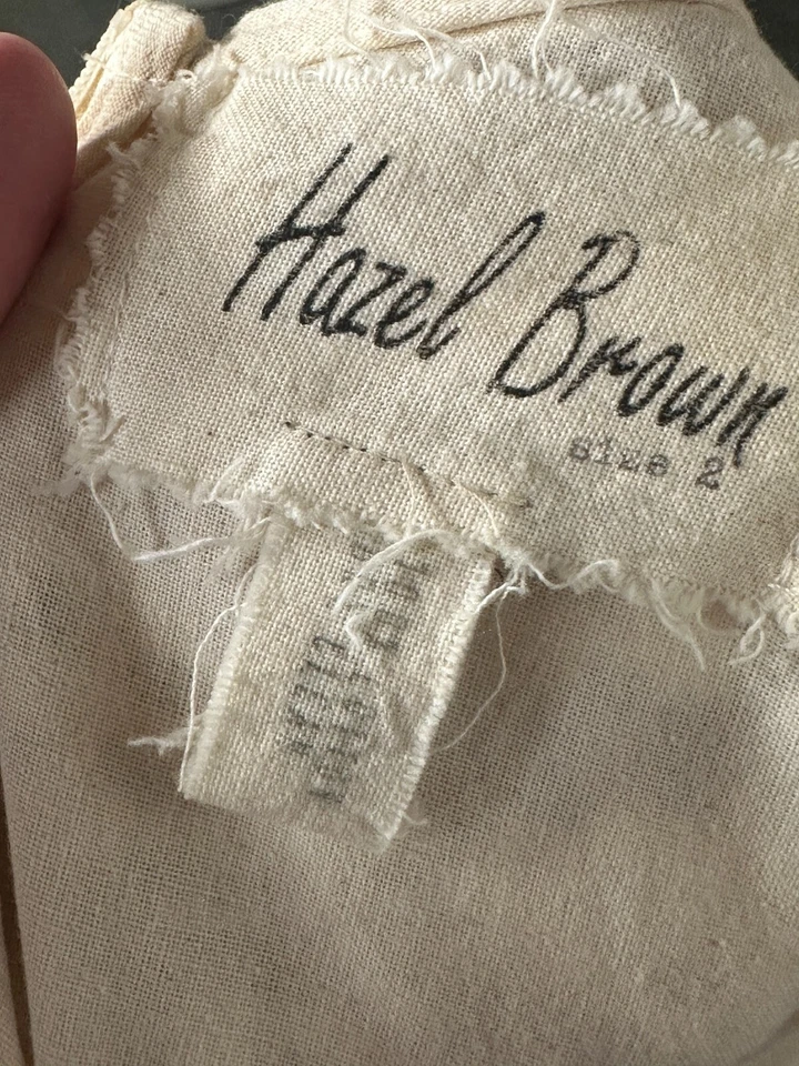 Vestido de encaje marrón avellana marfil talla 2 hasta la rodilla Foto 3 de 3