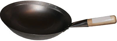 Wok 33 x 10cm Eisenwok Wokpfanne Rundwok asiatische eisenpfanne auch Gastronomie - Bild 1 von 2
