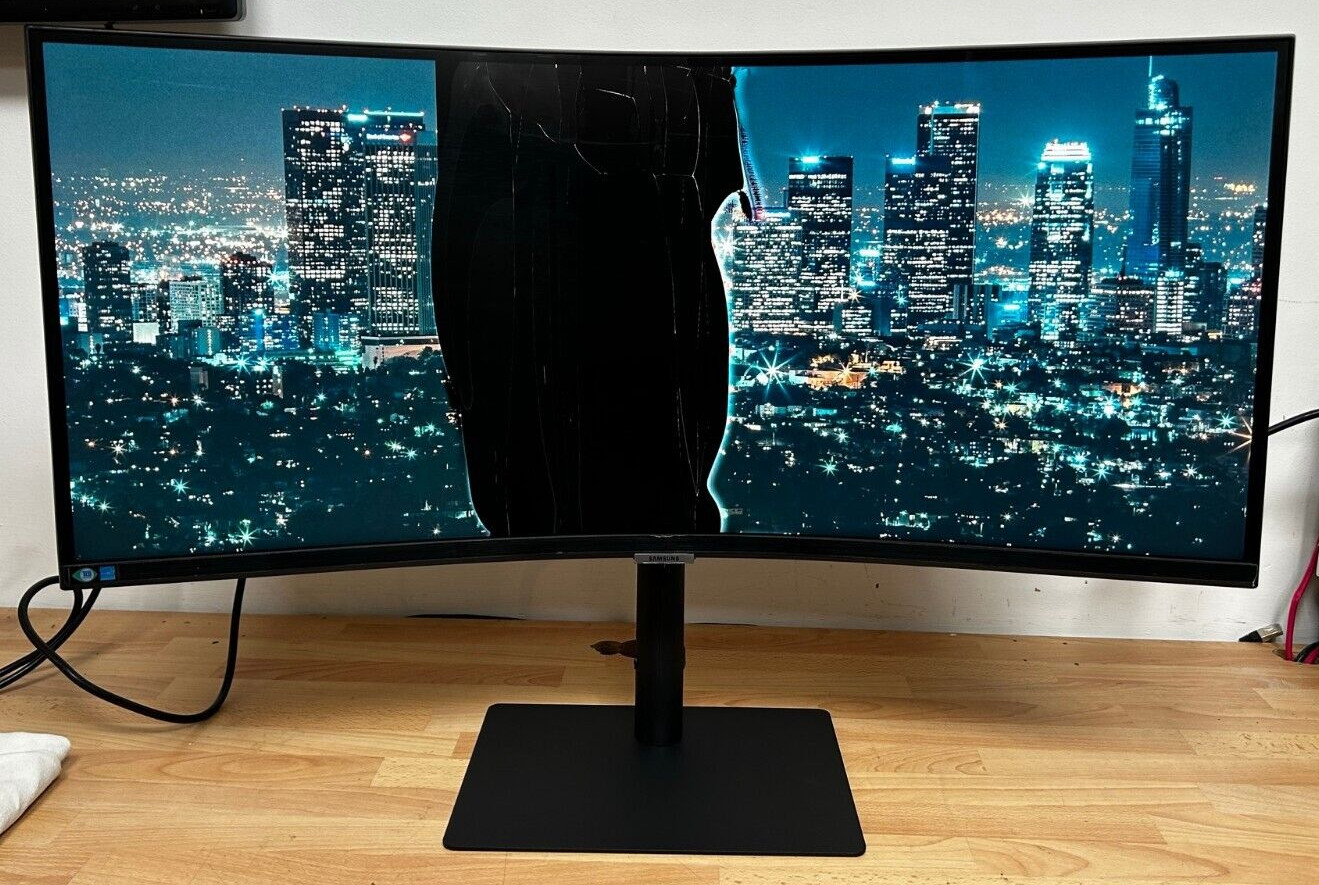 Samsung S34A650UXU 34"" UWQHD VA LCD Curved Monitor - Black [FAULTY/DAMAGED]