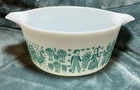 Pyrex Amish Butterprint 472 Turquoise White 1.5 pt Casserole Dish Vintage NO LID