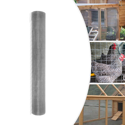 36in x 50ft Hardware Cloth 1/2'' Welded Wire Galvanized Mesh Rabbit Fence Roll