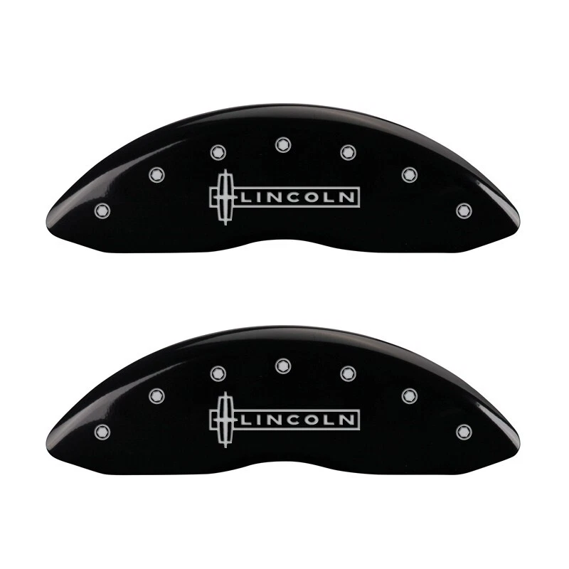 Cubiertas de pinza de disco de freno MGP negras delanteras + traseras "Lincoln" Town Car 2003-2010 Foto 2 de 4