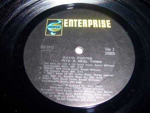 DAVID PORTER- ... INTO A REAL THING- 1970 SOUL 12" LP, ENTERPRISE ENS-1012 (VG+) - Picture 6 of 6