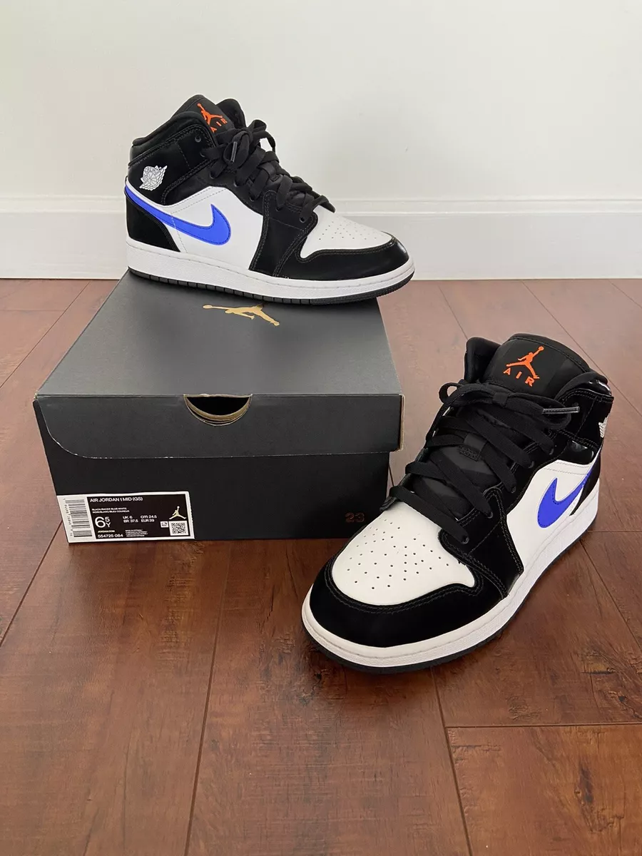 Air Jordan 1 MID (GS) Black/ Racer Blue/ White