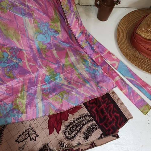 Falda Larga India Rosa Revisible Hippy Boho Maxi 20/19 - Imagen 3 de 9