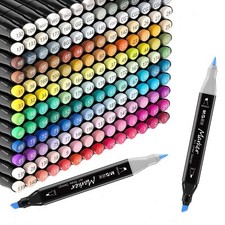 168 Colors Alcohol Markers Dual Tip Markers Chisel Fine Alcohol-based Art M...