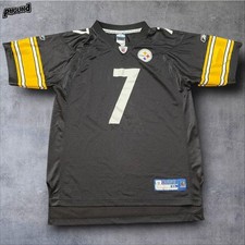Pittsburgh Steelers Football Jersey Youth XL Black NFL Reebok Ben Roethlisberger