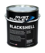RUST BULLET BlackShell - Gloss Black - 1 Gallon - Corrosion Preventive Coatin...