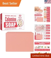 Pure Natural Anti-Itch Calamine Soap Bar - Moisturizes & Soothes Irritated Skin