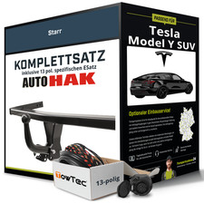 Für TESLA Model Y SUV Typ 5YJY Anhängerkupplung starr +eSatz 13pol 19-25 Set NEU