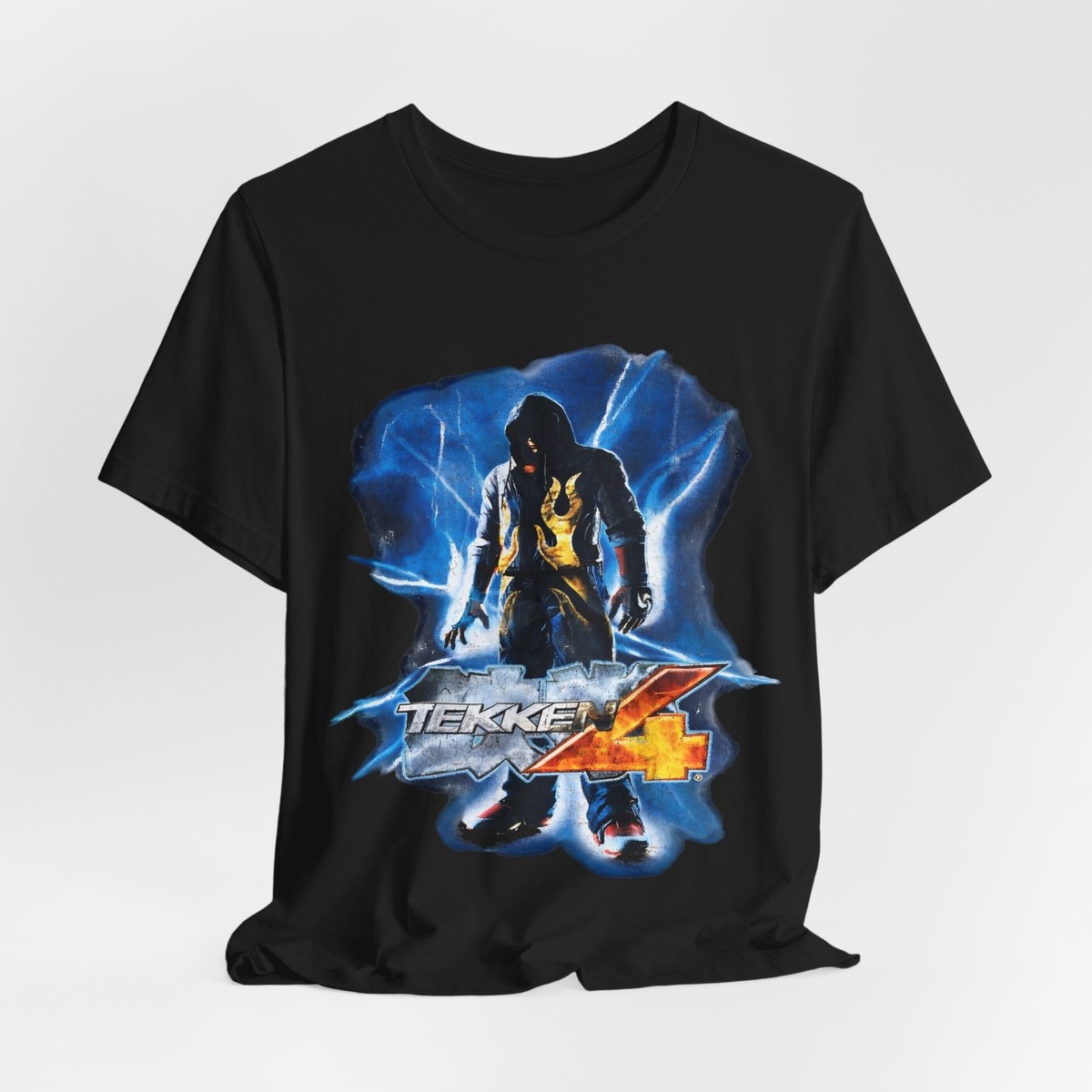 Tekken 4 Jin Kazama Graphic T Shirt Mens Retro Gaming Y2K