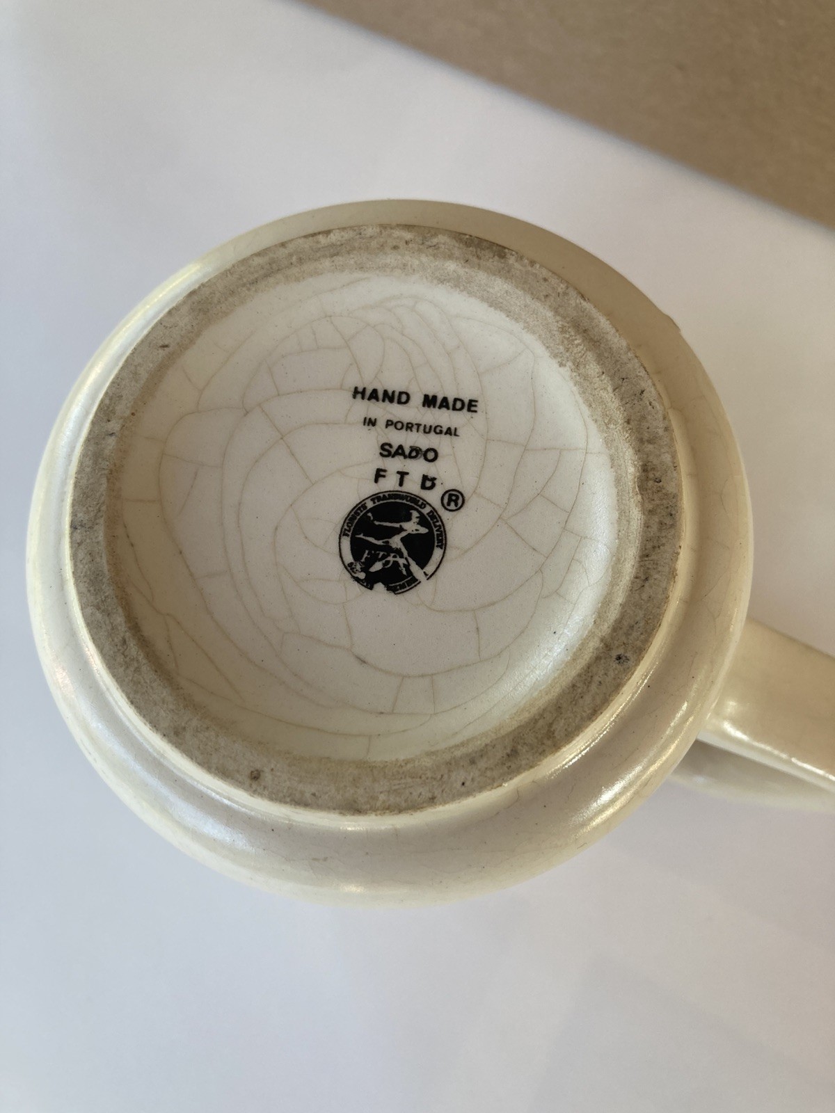 Vtg Tennis Player & Weightlifter Handmade In Portugal SADO FTD Oversize Mug 18oz