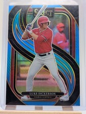 2025 Panini Select - Premier Level Luke Dickerson #191 Blue Prizm /199 (RC)