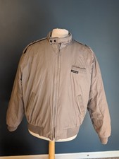 Vintage Members Only Insulated Jacket Men's L Brown/Gray Bomber Full Zip
