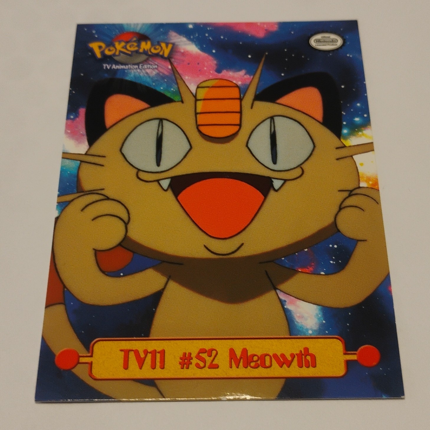 TV11 Meowth #52 Foil Topps TV Animation Pokémon 1999 Near Mint NM