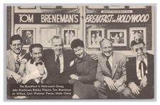 ABC Radio Show Tom Breneman Breakfast in Hollywood c1945 Vintage Postcard