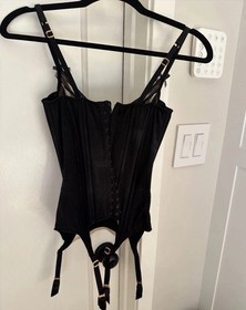 Agent Provocateur Women's Corset And Bottoms Pink And Black 34B / size 1