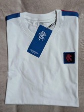 Glasgow Rangers logo official castore mens   white top tee tshirt kit Extra XL