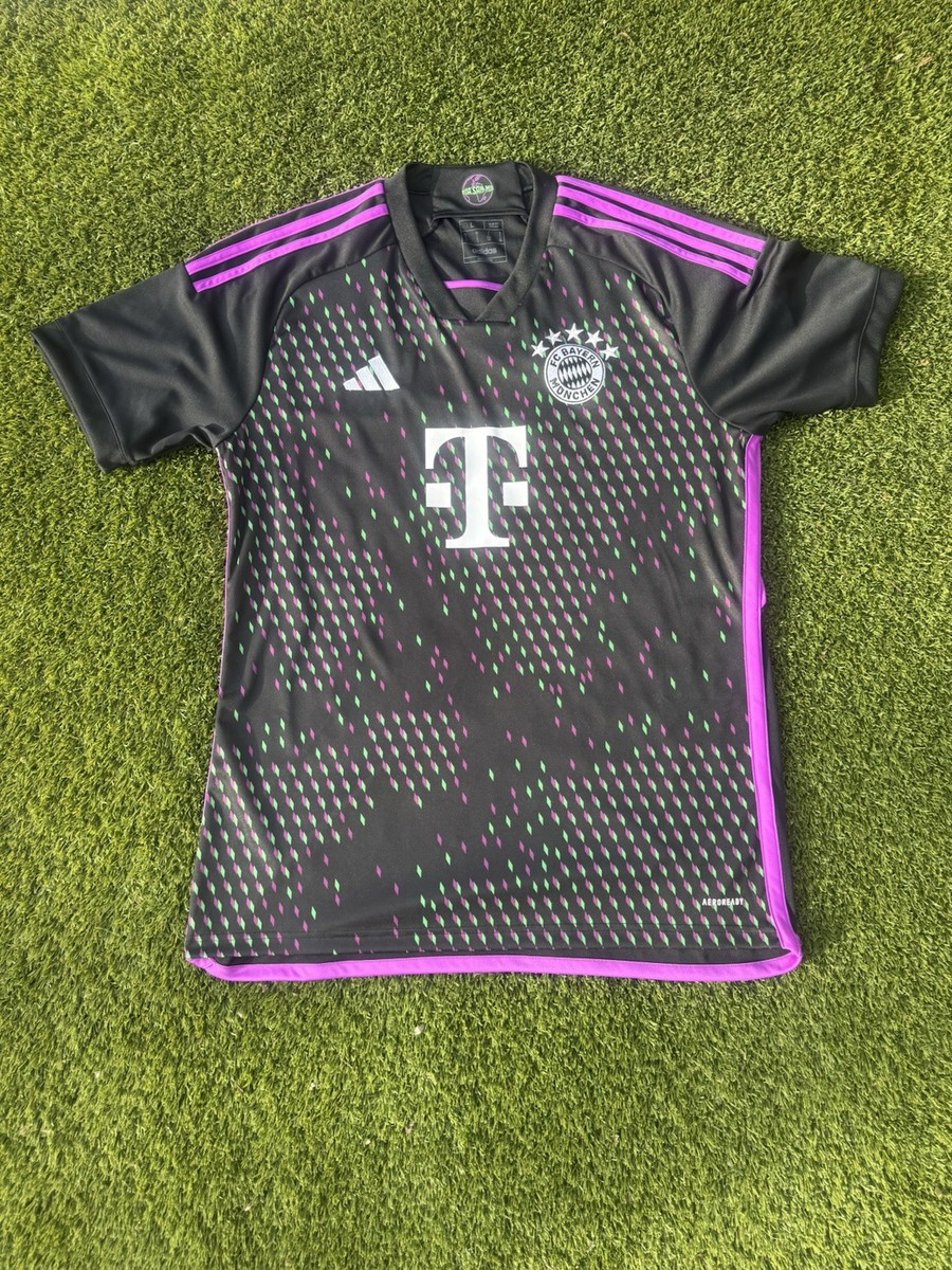 NWOT adidas Bayern Munich Mia San Mia Soccer Jersey Black Purple