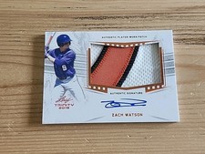 ZACH WATSON 2019 Leaf Trinity AUTOGRAPH 3-Color PATCH on card AUTO Orioles