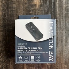 Hampton Bay 3-Speed Universal Ceiling Fan Remote Control 1005 521 941 Open Box 