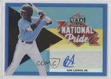 2021 Leaf Metal Draft National Pride Blue Rainbow 15/35 Ian Lewis Jr Auto 3d6