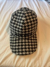 Miu Miu Cap Black White Houndstooth Y2K Girly Vintage-inspired Headwear