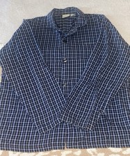 LL Bean Plaid Flannel Type Pajama Shirt 100 Cotton Men's Size Large