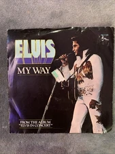 45 rpm Vintage 7” Vinyl Single Hit Record Elvis - America My Way