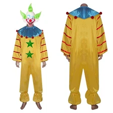 Adult Shorty Cosplay Clown Costume Jumpsuit Halloween Party Suit Fancy Dress New