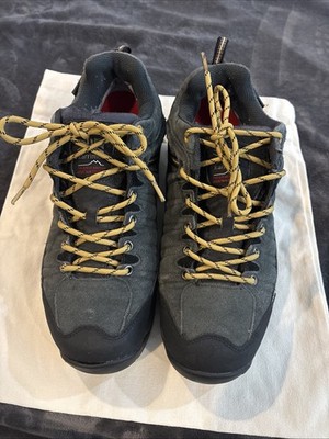 Karrimor Hiking Boots Low Top Gray And Black Yellow Laces Size US 10.5