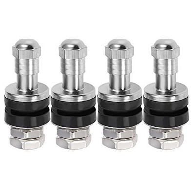 Saihisday Chrome High Pressure Bolt in Valve Stems Metal Valve Stems for Trailer