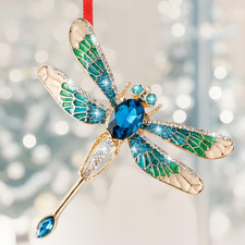 Dragonfly Ornament for Christmas Tree 2025 - Dragonfly Gifts for Women Metal Dra