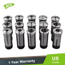 15 PC Set 1/8"-1" Capacity TIR 0.0005" High Precision 5C Round Collet US