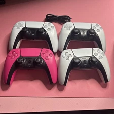PARTS ONLY Lot of 4 Sony PlayStation 5 PS5 Wireless Controllers with Stick Drift