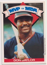 1992 MVP For MDA #13 Don Baylor California Angels