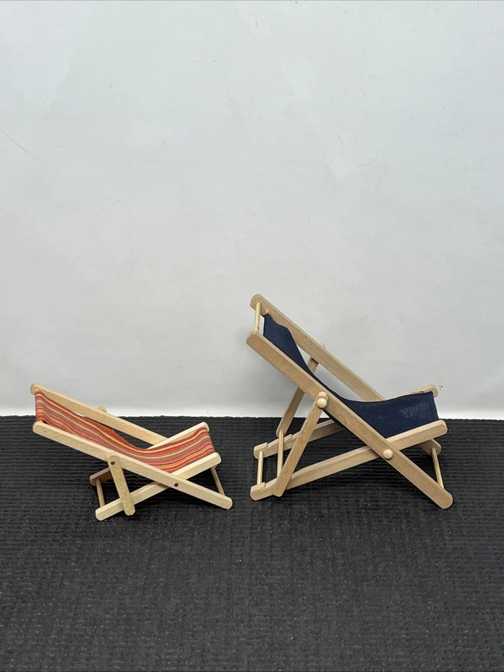 Кукольный домик миниатюрный пляж шезлонги ведро деревянная ткань бассейн лот - Изображение 4 из 4