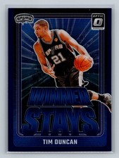 Tim Duncan 2024-25 Donruss Optic #12 Winner Stays Purple San Antonio Spurs