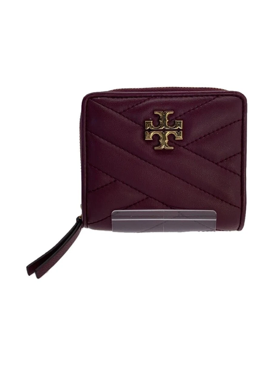 TORY BURCH Portafoglio bi pieghevole pelle bordeaux