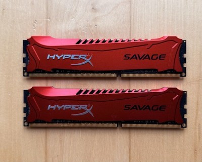 HyperX Savage 16GB (2x 8GB) - DDR3 1600MHz CL9 RAM Kit - Rot HX316C9SR/8