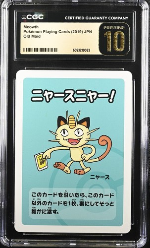 2019 Pokemon Japanese Playing Cards Old Maid Meowth CGC 10 PRISTINE