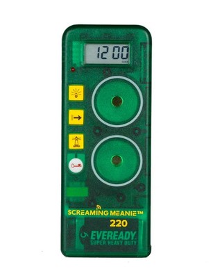 Screaming Meanie 220 Alarm Clock and Timer - Black (TZ220B-GRN)