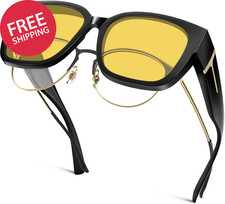 Night Vision Driving Glasses Fit over Eyeglasses for Women, anti Glare Polarized