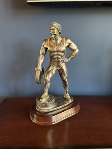 Body Builder Weight Lifter Pewter Resin Trophy