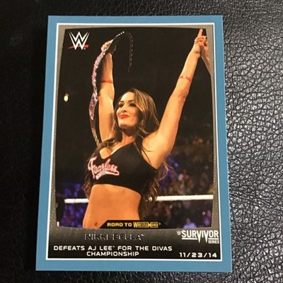 Nikki Bella wwe Divas Champ blue parallel Card
