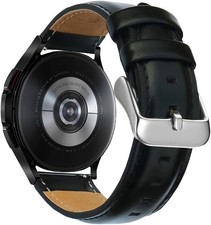 20mm Genuine Leather Strap Compatible with Galaxy Watch 4/6 Classic 47mm